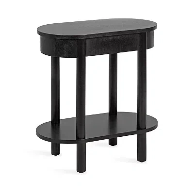 Kirkland's Wood Koji Capsule Side Table In Black