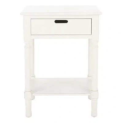 Kirkland's Wood Landers 1-drawer End Table In White