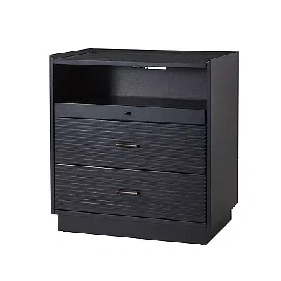 Kirkland's Wood Lonenz Charging Nightstand In Black