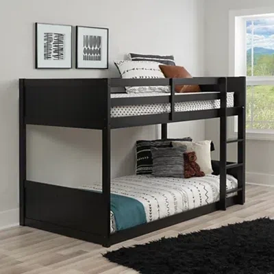Kirkland's Wood Low Profile Darcy Twin Bunk Bed In Black