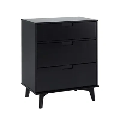 Kirkland's Wood Modern 3-drawer Dresser In Black