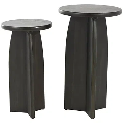 Kirkland's Wood Modern Accent Tables In Black