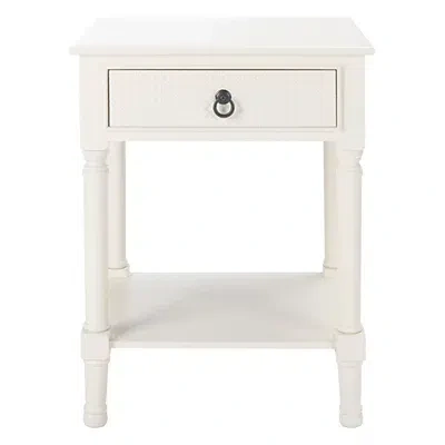 Kirkland's Wood Natalia 1-drawer End Table In White