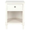 Kirkland's Wood Open Shelf Rosa End Table In White