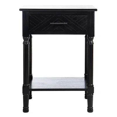 Kirkland's Wood Peyton 1-drawer End Table In Black