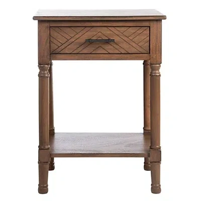 Kirkland's Wood Peyton 1-drawer End Table In Brown