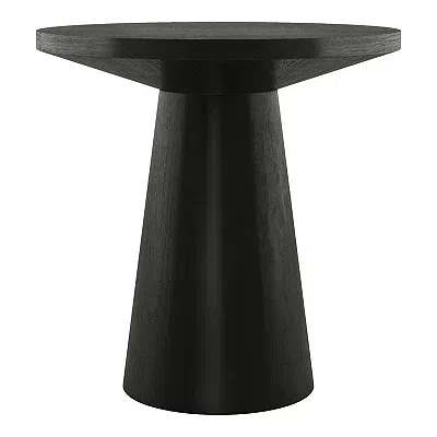 Kirkland's Wood Round Leanne Accent Table In Black