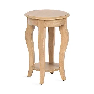 Kirkland's Wood Round Sutherlin Accent Table In Brown