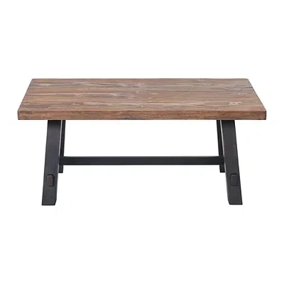 Kirkland's Wood Sawhorse Coffee Table In Brown