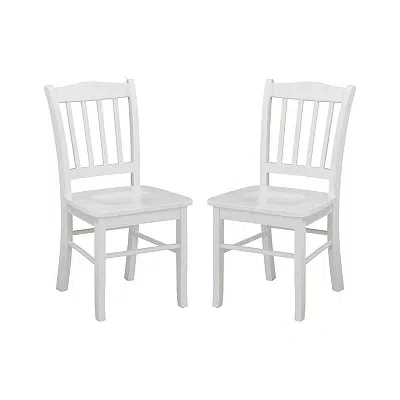 Kirkland's Wood Shaker Dining Chairs In White