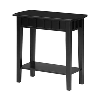 Kirkland's Wood Slat Accent Table In Black