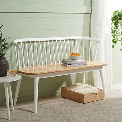 Kirkland's Wood Spindle Blanchard Bench In White