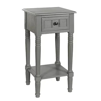Kirkland's Wood Square Hampton Accent Table In Gray