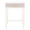 Kirkland's Wood Stella 1-drawer End Table In White