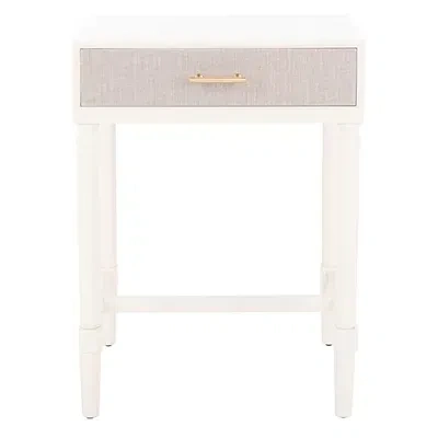 Kirkland's Wood Stella 1-drawer End Table In White