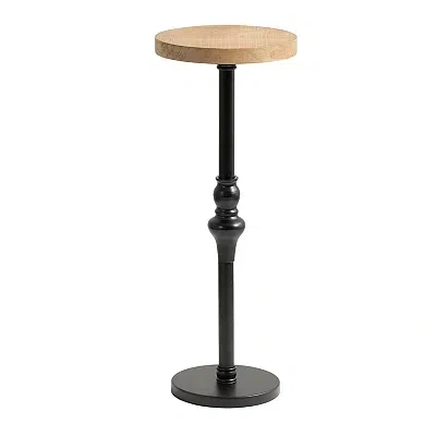 Kirkland's Wood Stratton Accent Table In Black
