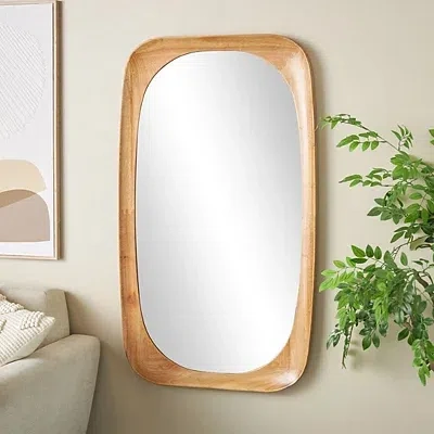 Kirkland's Wood Teddy Wall Mirror In Brown