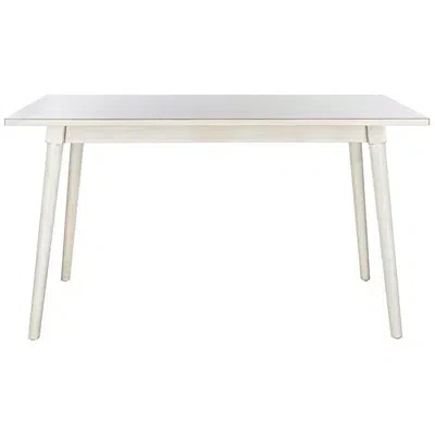 Kirkland's Wood Tia Scandinavian Dining Table In White