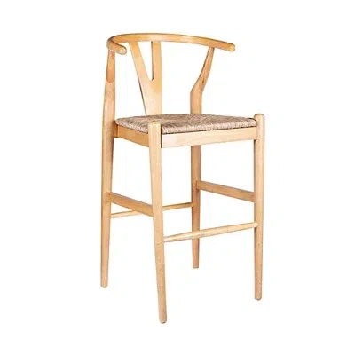 Kirkland's Wood Wishbone Bar Stool In Brown