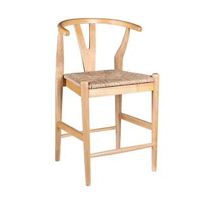 Kirkland's Wood Wishbone Counter Stool In Brown