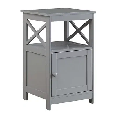 Kirkland's Wood X Sides Storage Accent Table In Gray