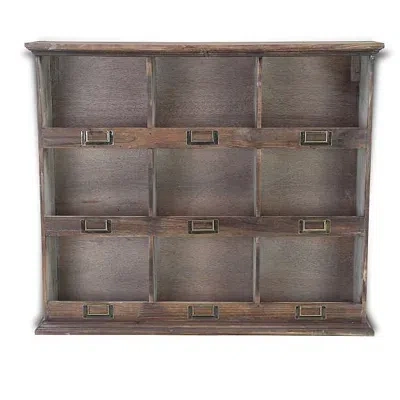 Kirkland's Wooden Wall Cubby In Brown