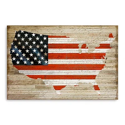 Kirkland's Woodgrain United States Flag Wall Plaque In Multi