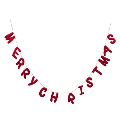 Kirkland's Wool Merry Christmas Banner In Red