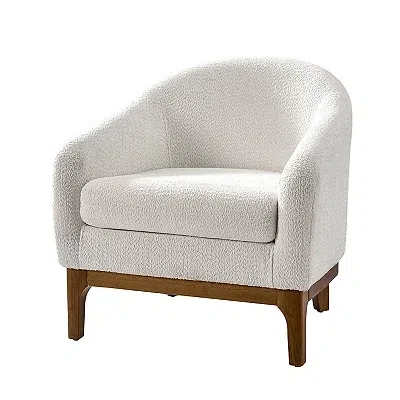Kirkland's Wool Upholstered Joan Barrel Accent Chair In Multi
