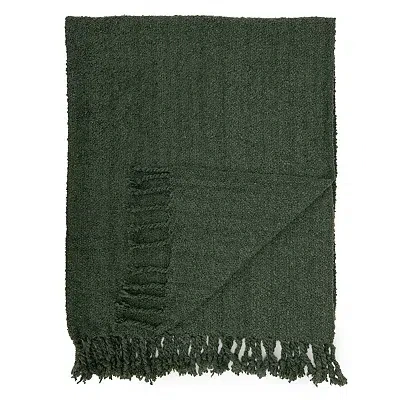 Kirkland's Woven Boucle Throw In Green