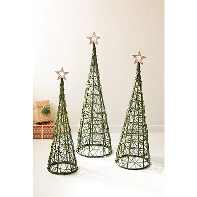 Kirkland's Woven Christmas Topiaries In Green