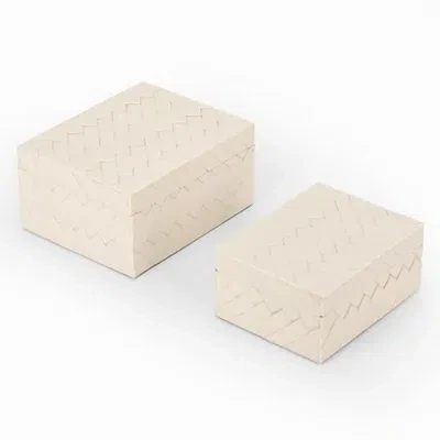 Kirkland's Woven Decorative Boxes In White