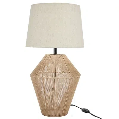Kirkland's Woven Jute Urn Table Lamp In Brown