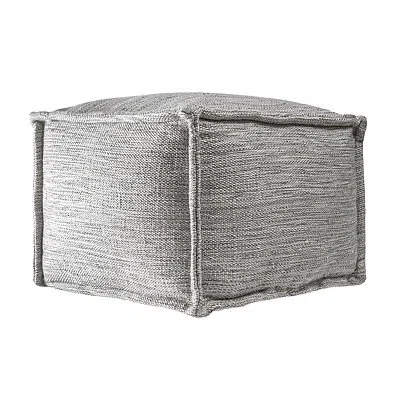 Kirkland's Woven Outdoor Pouf In Gray