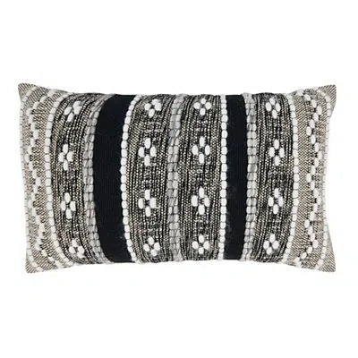 Kirkland's Woven Pattern Lumbar Pillow In Gray