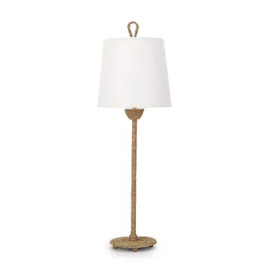 Kirkland's Woven Seagrass Base Buffet Lamp In White