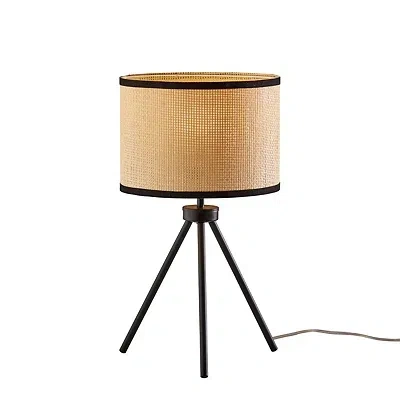 Kirkland's Woven Shade Rowan Table Lamp In Brown