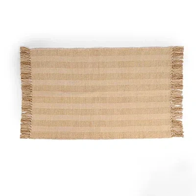 Kirkland's Woven Stripes Scatter Rug In Brown