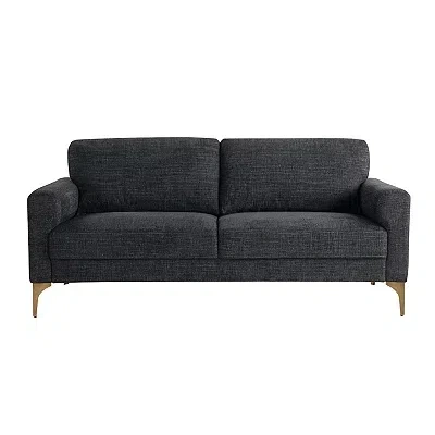 Kirkland's Woven Upholstered Madeline Sofa In Gray