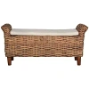 Kirkland's Woven Wood Catharine Bench In Brown