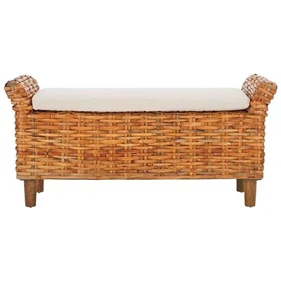 Kirkland's Woven Wood Catharine Bench In Brown