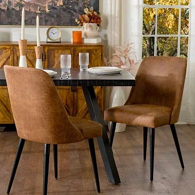 Kirkland's Wyatt Faux Leather Dining Chairs In Multi