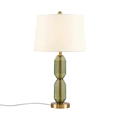 Kirkland's Zirconia Faceted Glass Table Lamp In White