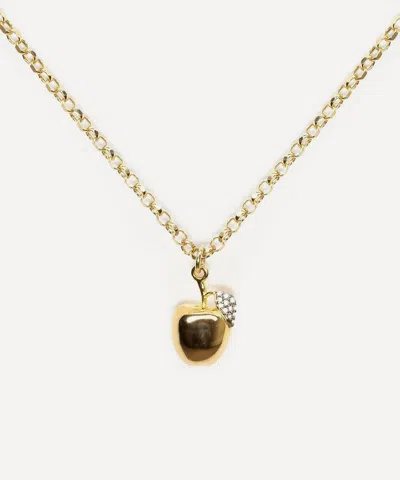 Kirstie Le Marque Gold-plated Diamond And Golden Apple Pendant Necklace