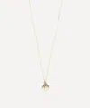KIRSTIE LE MARQUE KIRSTIE LE MARQUE GOLD-PLATED DIAMOND CLAW AND PEARL PENDANT NECKLACE