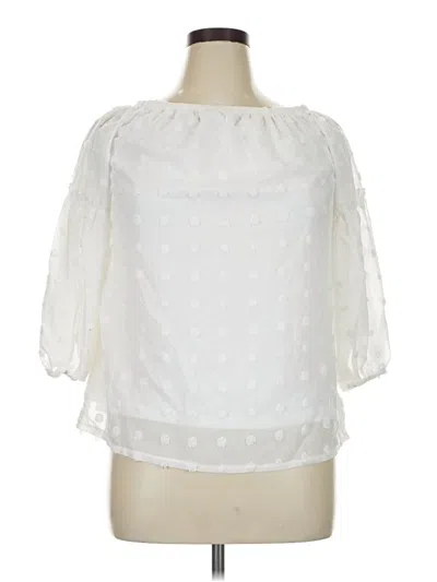 Pre-owned Kirundo 3/4 Sleeve Blouse In White