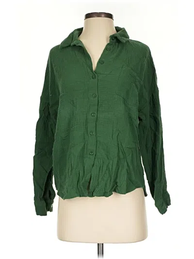 Pre-owned Kirundo Long Sleeve Blouse In Green