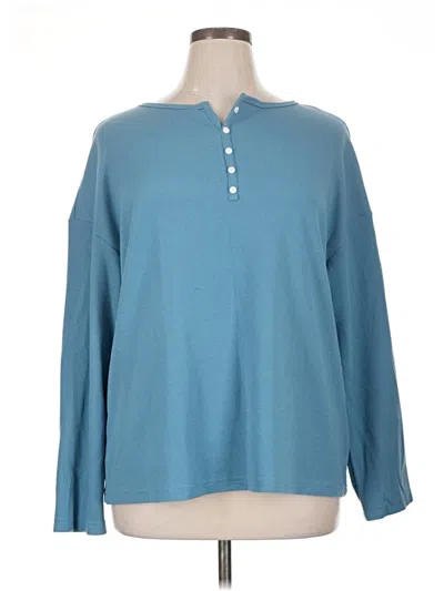 Pre-owned Kirundo Long Sleeve Henley Shirt In Blue