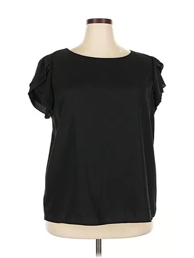 Pre-owned Kirundo Short Sleeve Blouse In Black