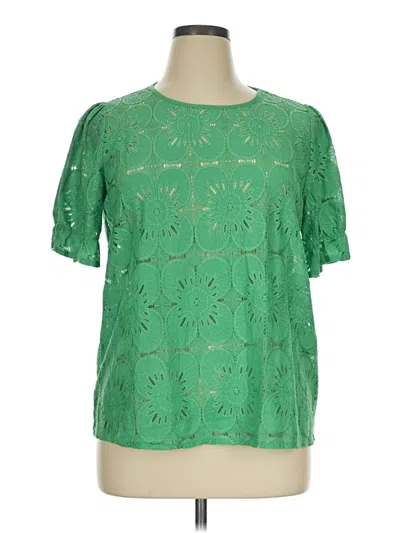 Pre-owned Kirundo Short Sleeve Blouse In Green